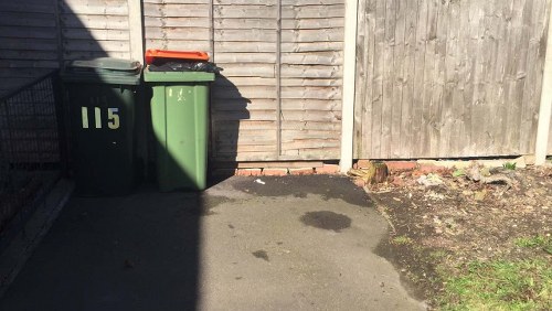 Before and after garden clearance in a Garston backyard